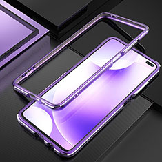 Funda Bumper Lujo Marco de Aluminio Carcasa A01 para Xiaomi Poco X2 Morado