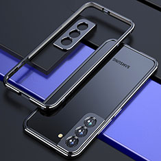 Funda Bumper Lujo Marco de Aluminio Carcasa A02 para Samsung Galaxy S21 Plus 5G Negro