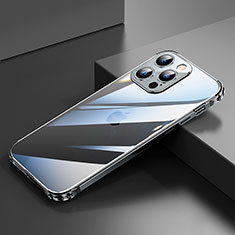 Funda Bumper Lujo Marco de Aluminio Carcasa A06 para Apple iPhone 13 Pro Max Negro