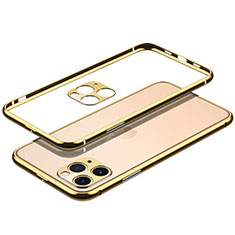 Funda Bumper Lujo Marco de Aluminio Carcasa JL2 para Apple iPhone 13 Pro Oro