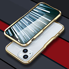 Funda Bumper Lujo Marco de Aluminio Carcasa LF1 para Apple iPhone 13 Oro