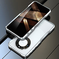 Funda Bumper Lujo Marco de Aluminio Carcasa LF1 para Huawei Mate 60 Plata