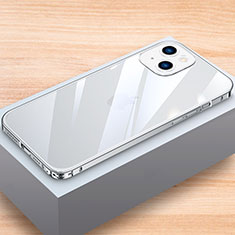 Funda Bumper Lujo Marco de Aluminio Carcasa LK1 para Apple iPhone 13 Plata