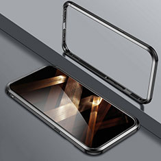 Funda Bumper Lujo Marco de Aluminio Carcasa LO1 para Apple iPhone 14 Pro Max Negro