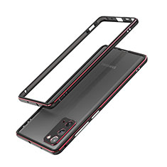 Funda Bumper Lujo Marco de Aluminio Carcasa N03 para Samsung Galaxy Note 20 5G Rojo y Negro