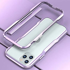 Funda Bumper Lujo Marco de Aluminio Carcasa para Apple iPhone 11 Pro Morado