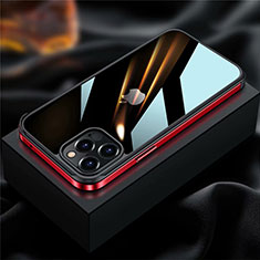 Funda Bumper Lujo Marco de Aluminio Carcasa para Apple iPhone 12 Pro Max Rojo