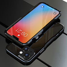 Funda Bumper Lujo Marco de Aluminio Carcasa para Apple iPhone 13 Mini Negro