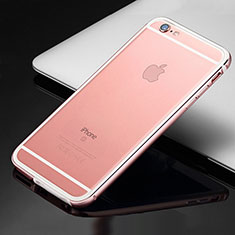 Funda Bumper Lujo Marco de Aluminio Carcasa para Apple iPhone 6 Oro Rosa