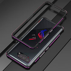 Funda Bumper Lujo Marco de Aluminio Carcasa para Asus ROG Phone 5s Morado