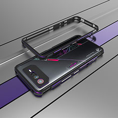 Funda Bumper Lujo Marco de Aluminio Carcasa para Asus ROG Phone 6 Pro Morado