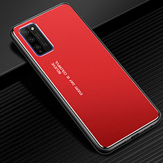 Funda Bumper Lujo Marco de Aluminio Carcasa para Huawei Honor 30 Lite 5G Rojo
