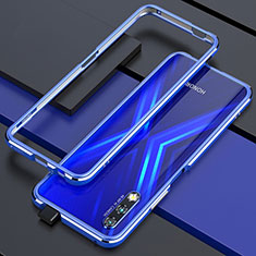 Funda Bumper Lujo Marco de Aluminio Carcasa para Huawei Honor 9X Azul