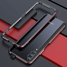 Funda Bumper Lujo Marco de Aluminio Carcasa para Huawei Honor 9X Pro Rojo y Negro