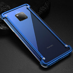 Funda Bumper Lujo Marco de Aluminio Carcasa para Huawei Mate 20 Pro Azul