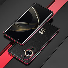 Funda Bumper Lujo Marco de Aluminio Carcasa para Huawei Nova 11 Pro Rojo y Negro