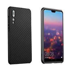 Funda Bumper Lujo Marco de Aluminio Carcasa para Huawei P20 Pro Negro