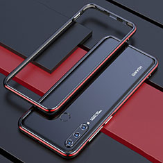 Funda Bumper Lujo Marco de Aluminio Carcasa para Huawei P30 Lite New Edition Rojo
