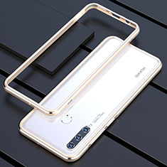 Funda Bumper Lujo Marco de Aluminio Carcasa para Huawei P30 Lite XL Oro