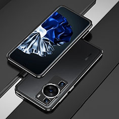 Funda Bumper Lujo Marco de Aluminio Carcasa para Huawei P60 Negro