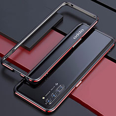 Funda Bumper Lujo Marco de Aluminio Carcasa para Oppo Find X2 Lite Rojo