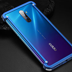 Funda Bumper Lujo Marco de Aluminio Carcasa para Oppo Reno Ace Azul