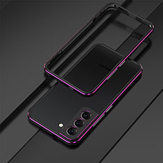 Funda Bumper Lujo Marco de Aluminio Carcasa para Samsung Galaxy S22 Plus 5G Morado