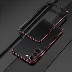 Funda Bumper Lujo Marco de Aluminio Carcasa para Samsung Galaxy S23 5G Rojo y Negro
