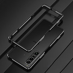 Funda Bumper Lujo Marco de Aluminio Carcasa para Sony Xperia 1 IV Negro
