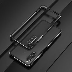 Funda Bumper Lujo Marco de Aluminio Carcasa para Sony Xperia 10 V Negro