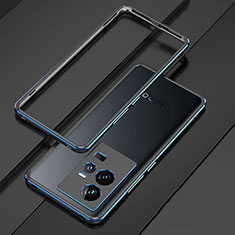 Funda Bumper Lujo Marco de Aluminio Carcasa para Vivo iQOO 11 Pro 5G Azul