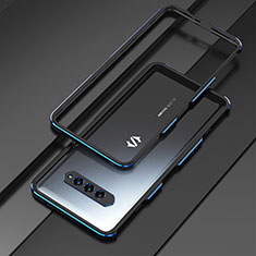 Funda Bumper Lujo Marco de Aluminio Carcasa para Xiaomi Black Shark 4 5G Azul y Negro