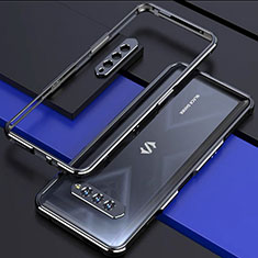 Funda Bumper Lujo Marco de Aluminio Carcasa para Xiaomi Black Shark 4S Pro 5G Negro