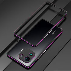 Funda Bumper Lujo Marco de Aluminio Carcasa para Xiaomi Mi 11 Pro 5G Morado