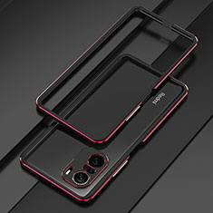 Funda Bumper Lujo Marco de Aluminio Carcasa para Xiaomi Mi 11i 5G Rojo y Negro