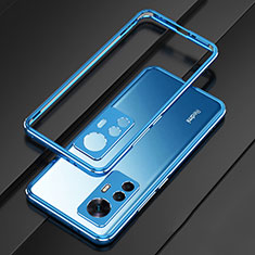 Funda Bumper Lujo Marco de Aluminio Carcasa para Xiaomi Mi 12T Pro 5G Azul