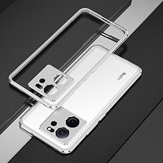 Funda Bumper Lujo Marco de Aluminio Carcasa para Xiaomi Mi 13T 5G Plata