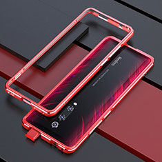 Funda Bumper Lujo Marco de Aluminio Carcasa para Xiaomi Mi 9T Pro Rojo