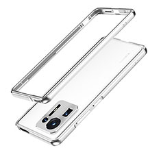 Funda Bumper Lujo Marco de Aluminio Carcasa para Xiaomi Mi Mix 4 5G Plata
