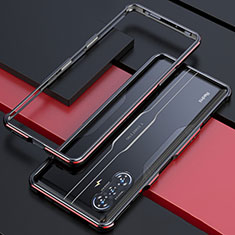 Funda Bumper Lujo Marco de Aluminio Carcasa para Xiaomi Poco F3 GT 5G Rojo y Negro
