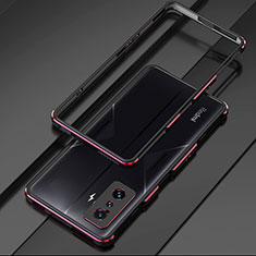 Funda Bumper Lujo Marco de Aluminio Carcasa para Xiaomi Poco F4 GT 5G Rojo y Negro