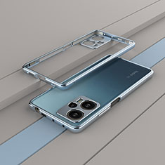Funda Bumper Lujo Marco de Aluminio Carcasa para Xiaomi Poco F5 5G Azul Cielo