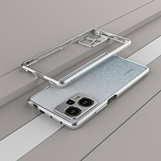 Funda Bumper Lujo Marco de Aluminio Carcasa para Xiaomi Poco F5 5G Plata