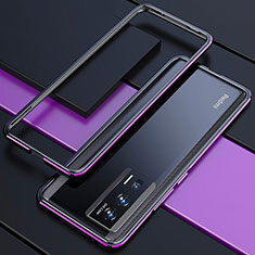 Funda Bumper Lujo Marco de Aluminio Carcasa para Xiaomi Poco F5 Pro 5G Morado