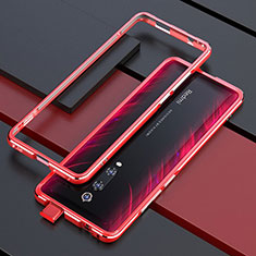 Funda Bumper Lujo Marco de Aluminio Carcasa para Xiaomi Redmi K20 Pro Rojo