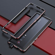 Funda Bumper Lujo Marco de Aluminio Carcasa para Xiaomi Redmi K20 Rojo y Negro