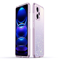 Funda Bumper Lujo Marco de Aluminio Carcasa para Xiaomi Redmi Note 12 Pro+ Plus 5G Purpura Claro