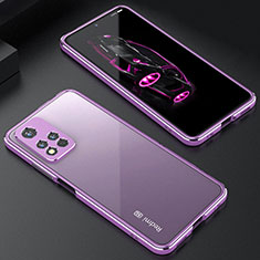 Funda Bumper Lujo Marco de Aluminio Carcasa S01 para Xiaomi Mi 11i 5G (2022) Purpura Claro