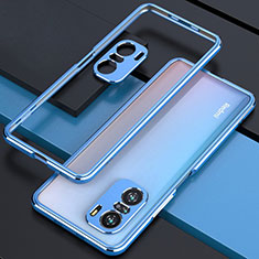 Funda Bumper Lujo Marco de Aluminio Carcasa S01 para Xiaomi Mi 11i 5G Azul
