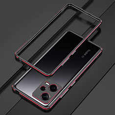 Funda Bumper Lujo Marco de Aluminio Carcasa S01 para Xiaomi Poco X5 5G Rojo y Negro